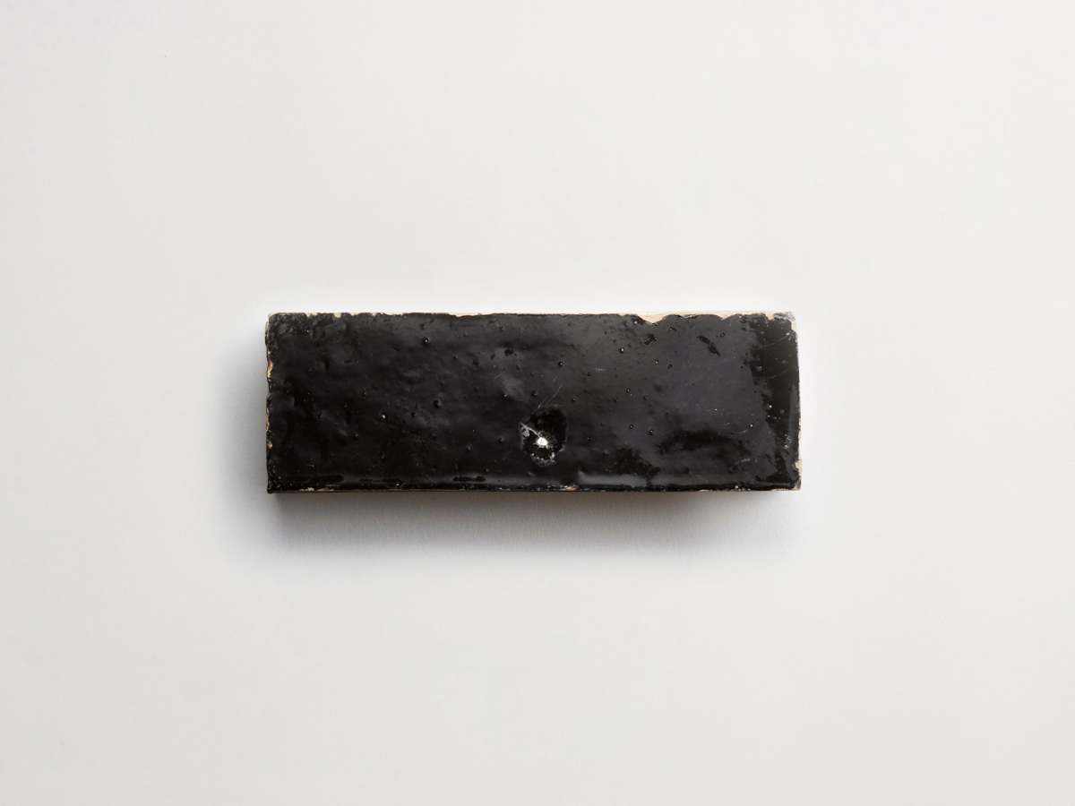 Black zellige tile scribe's ink subway bejmat.