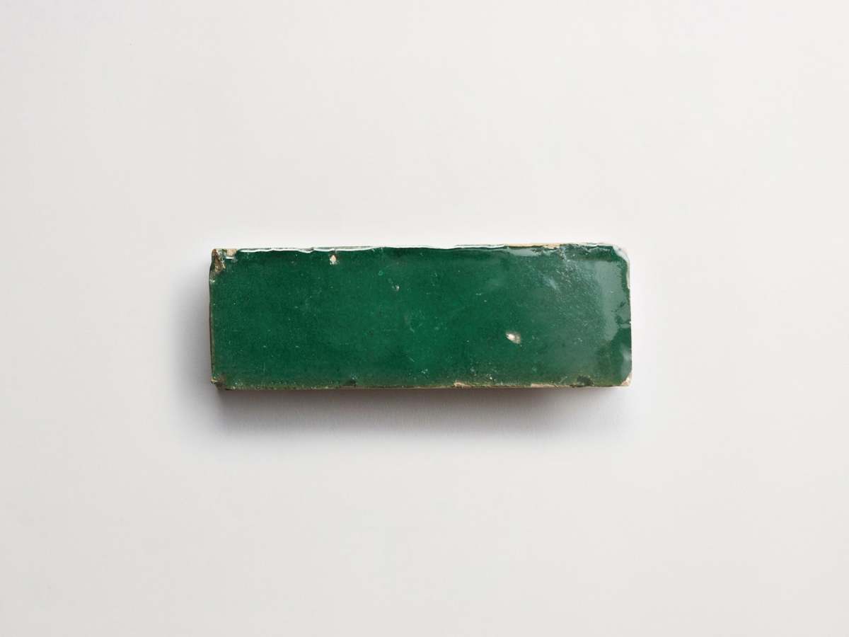 Zellige tile deep green secret lagoon subway.