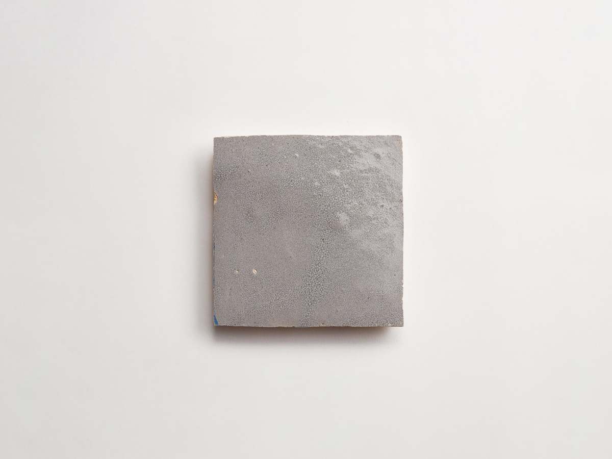 Zellige tiles grey tarnished silver 4" square.