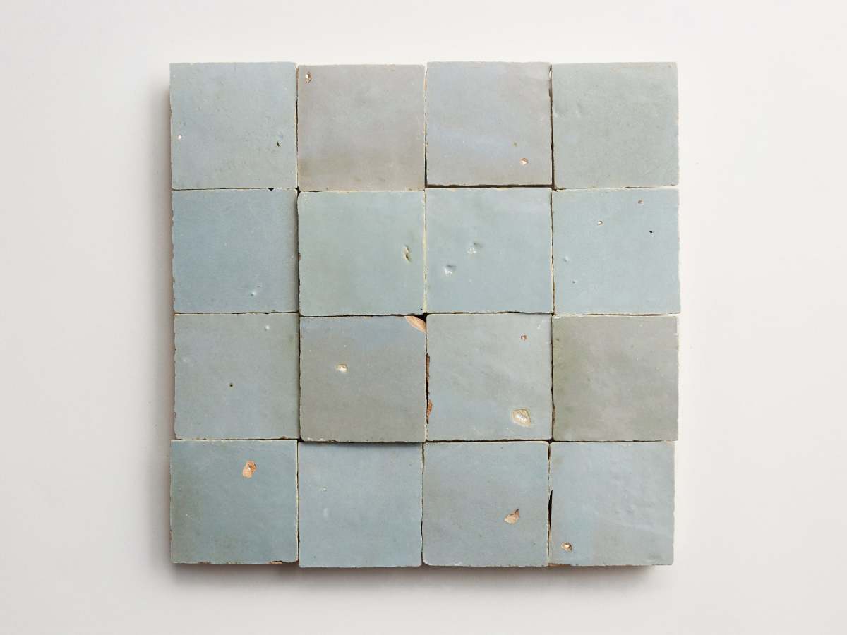 Tea ceremony unmounted zellige moroccan terracotta tile.