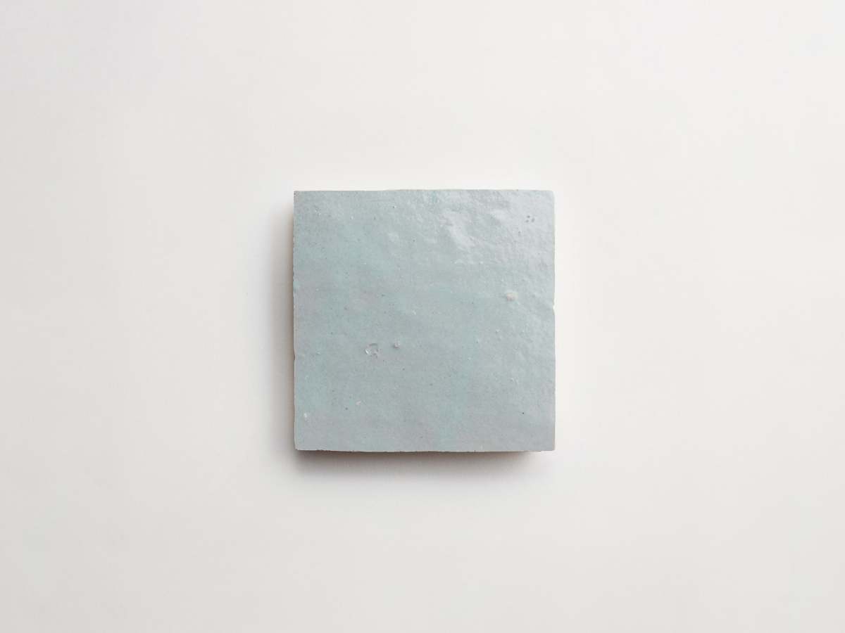 Zellige tiles tea ceremony celadon 4" square.