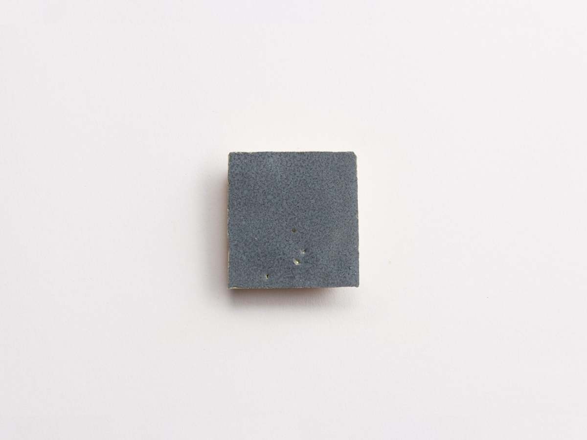 Zellige tiles tempered steel grey 2" square.