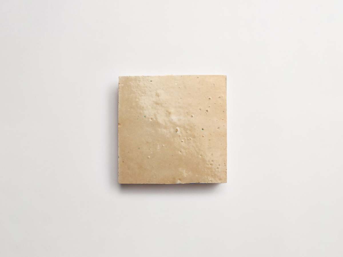 Zellige tiles vesper sands natural 4" square.
