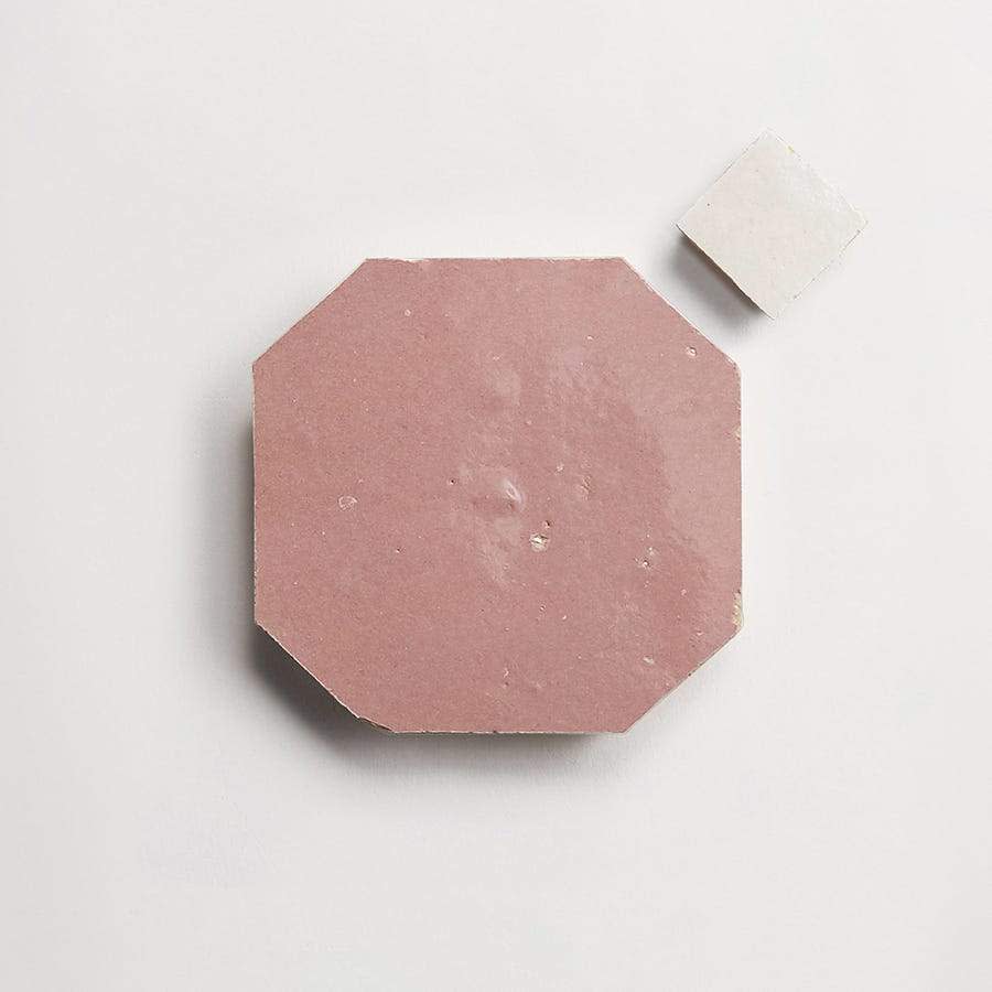 zio & sons + clé | vintage rose octagon + weathered white bouchon (bundle) | gloss | sample ~ ⅜"