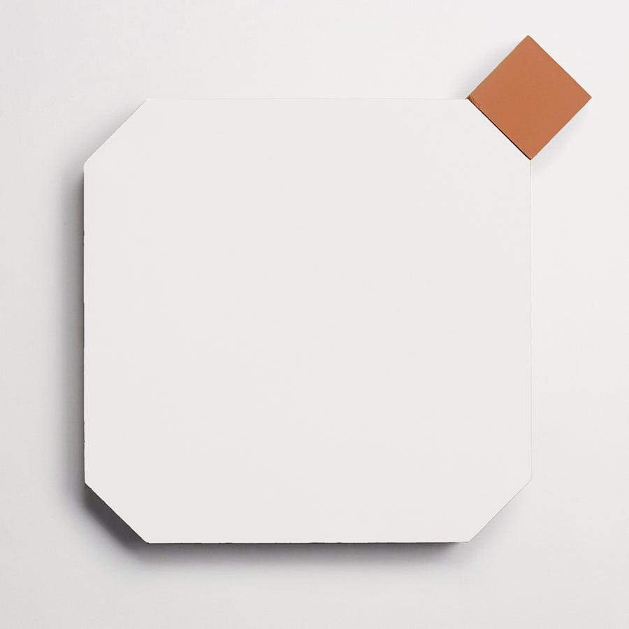 cement: pavimenti act I | paradiso octagon + bouchon | matte | flowerpot + white | sample ~ ⅝"