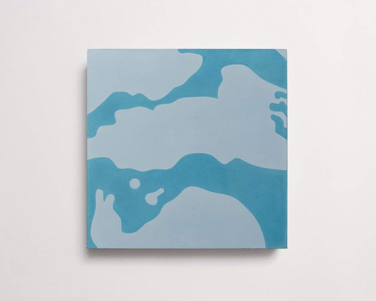 Tile concrete cement eskayel bali stripe teal lake.