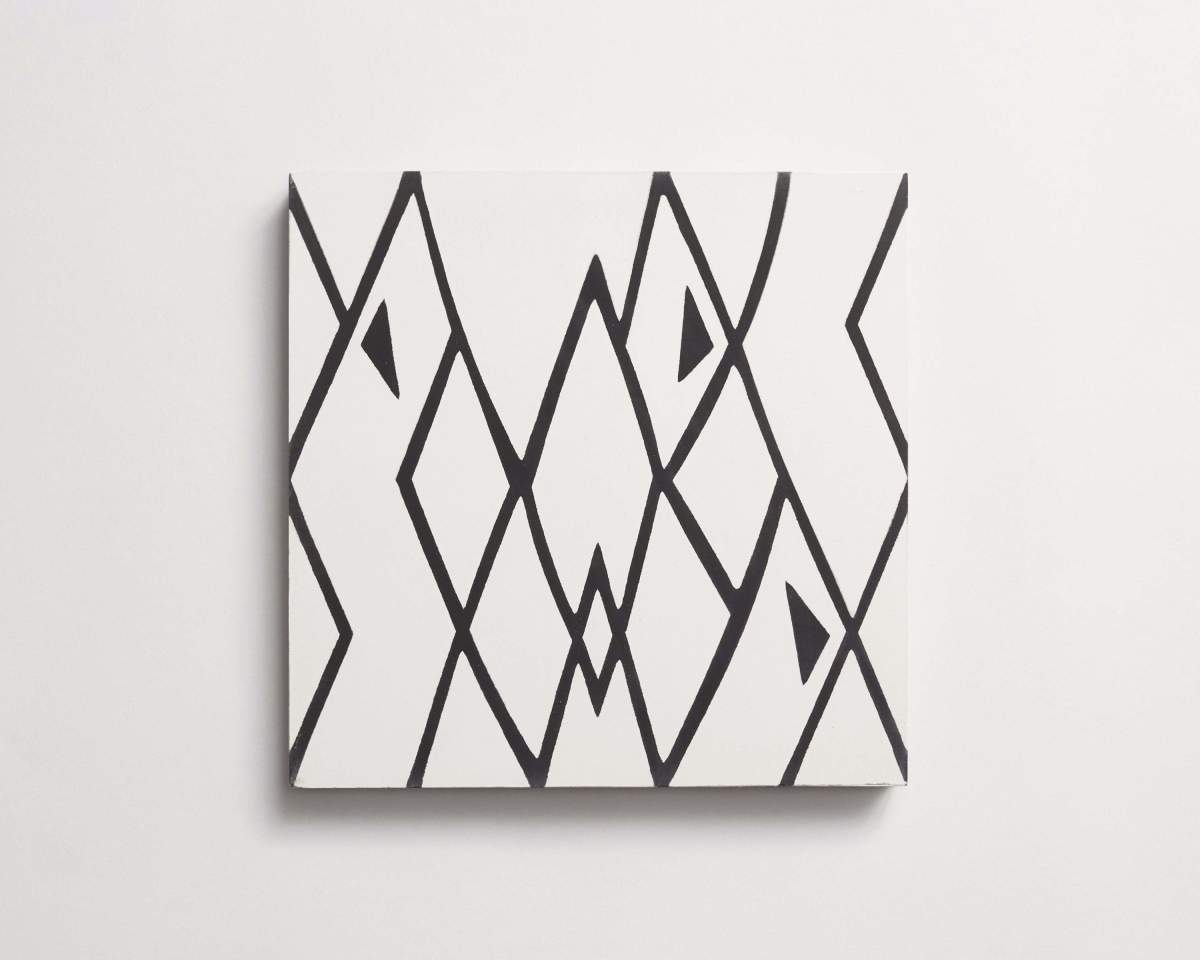 Tile concrete cement eskayel peaks black white.