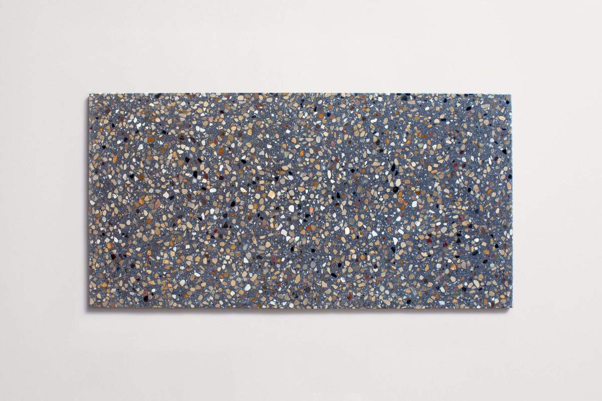 Tile forage terrazzo cement charcoal rectangle.