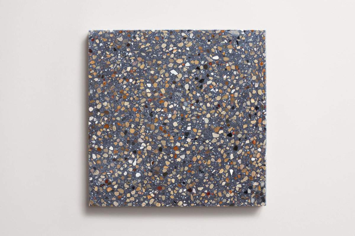 Tile forage terrazzo cement charcoal square 12x12.