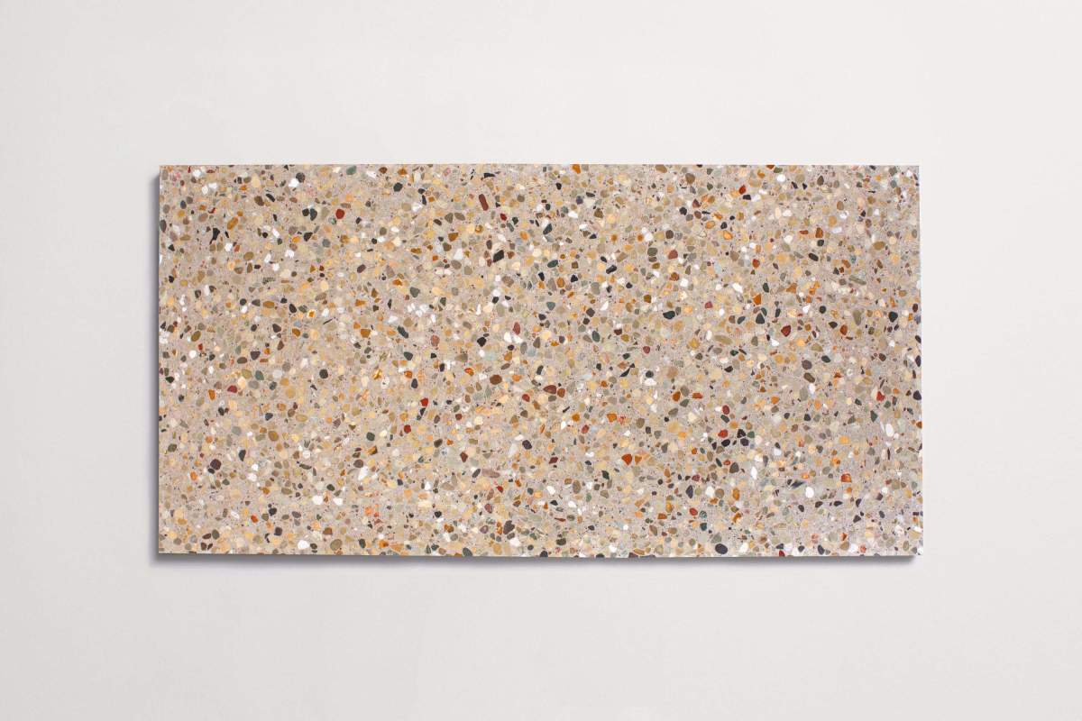 Tile forage terrazzo cement shell rectangle.