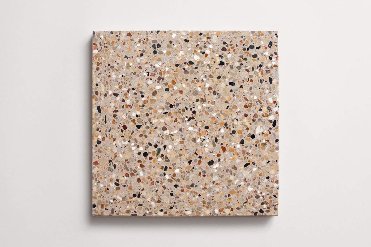 Tile forage terrazzo cement shell square 12x12.