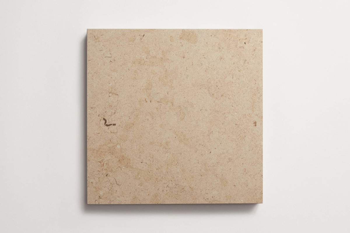 Limestone stone tile square 12" grand place tanner.