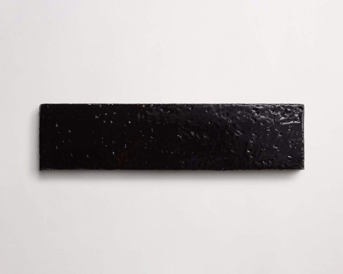 modern farmhouse | glazed brick | subway | gloss black tile
