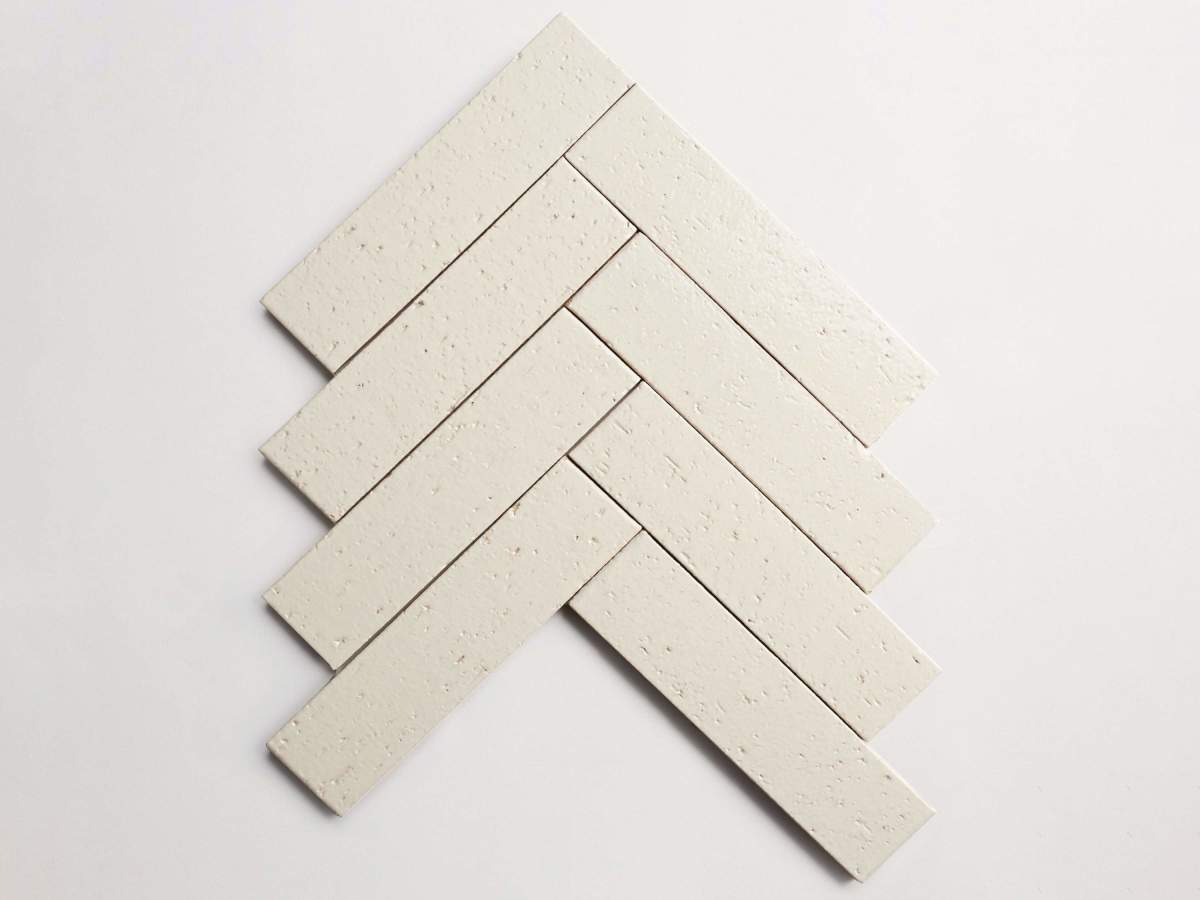 Modern farmhouse glazed brick subway cream gloss tile.