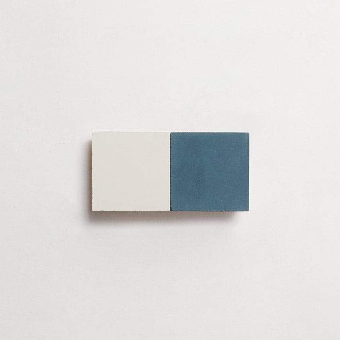 cement: mythology checkerboard | flanders | grande | matte | duo | paste + mallard | sample ~ 2"x2"x⅝"