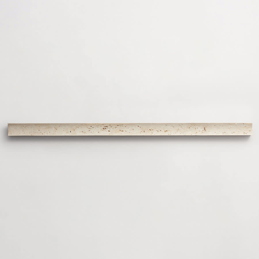 clé lapidary: sculpted shapes | etui grand | honed | beige travertine | sample ~ 1¼"x6"x⅝"
