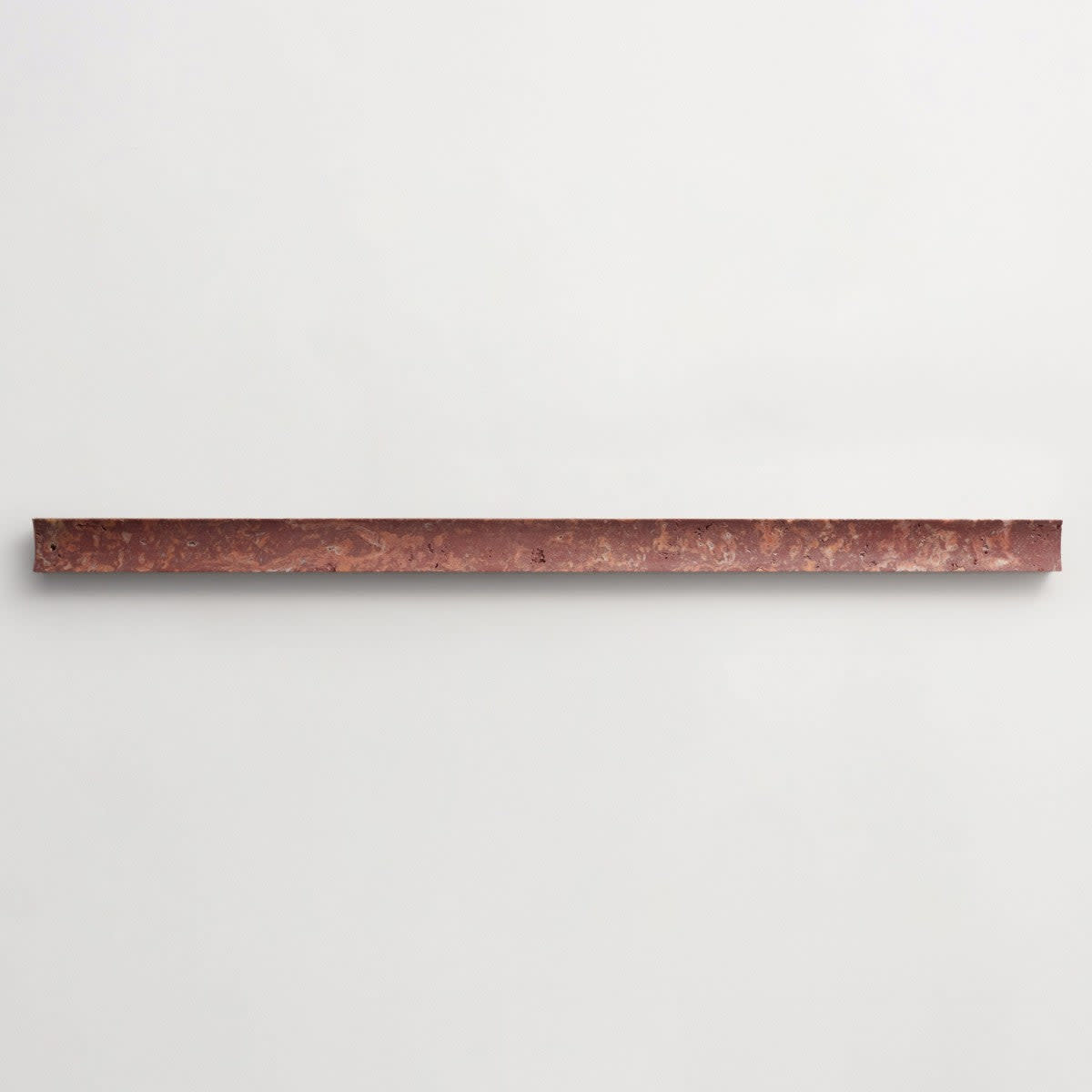 clé lapidary: sculpted shapes | etui grand | honed | red travertine | sample ~ 1¼"x6"x⅝"