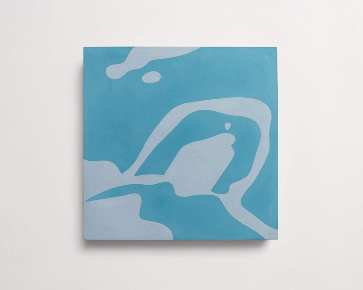 Tile concrete cement eskayel bali stripe teal lake.