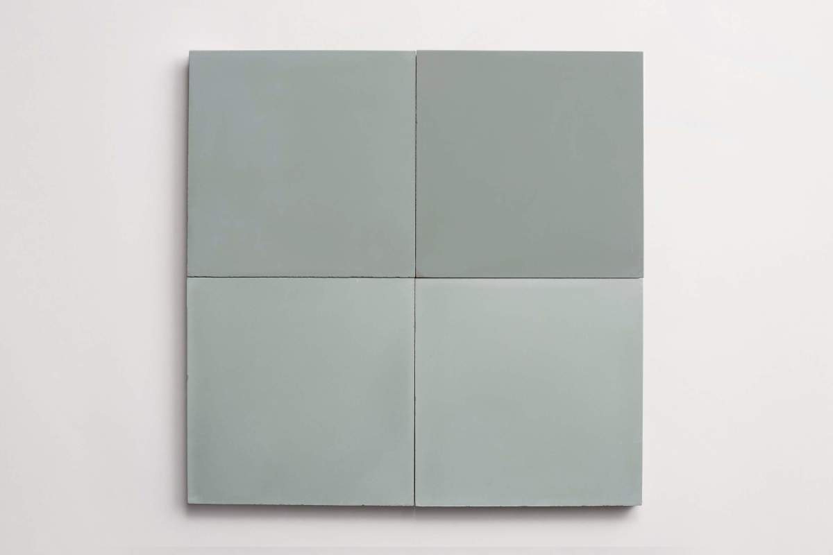 Cement tile solid colors 8x8 Square Basil Green.
