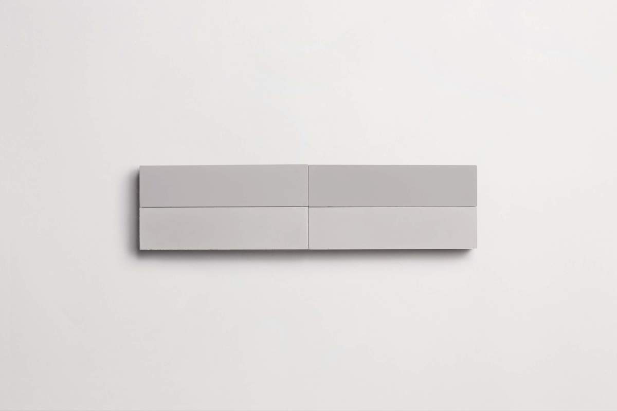 Cement tile solid colors 8x2 Rectangle Ash Grey.