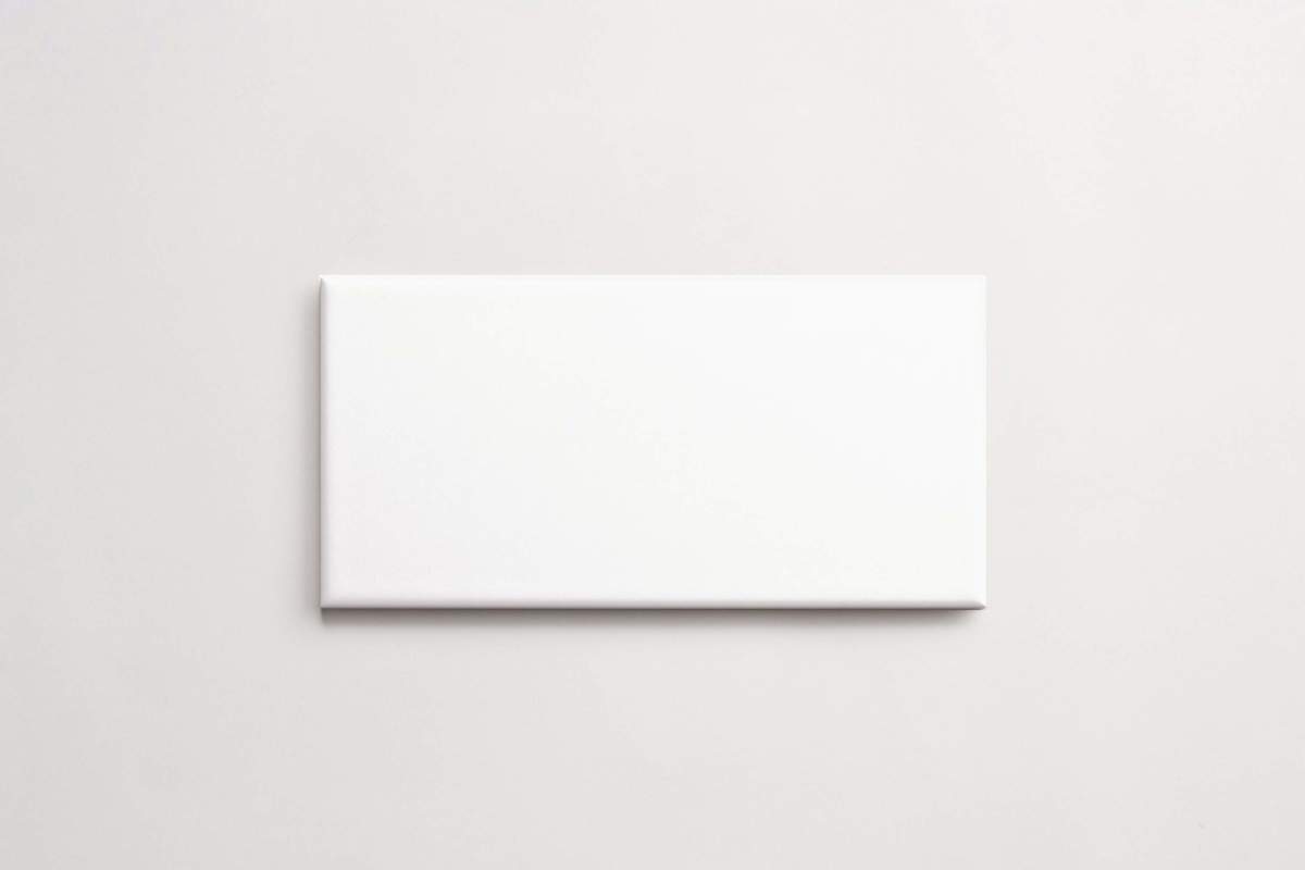 Tile ceramic white 4"x8" subway matte.
