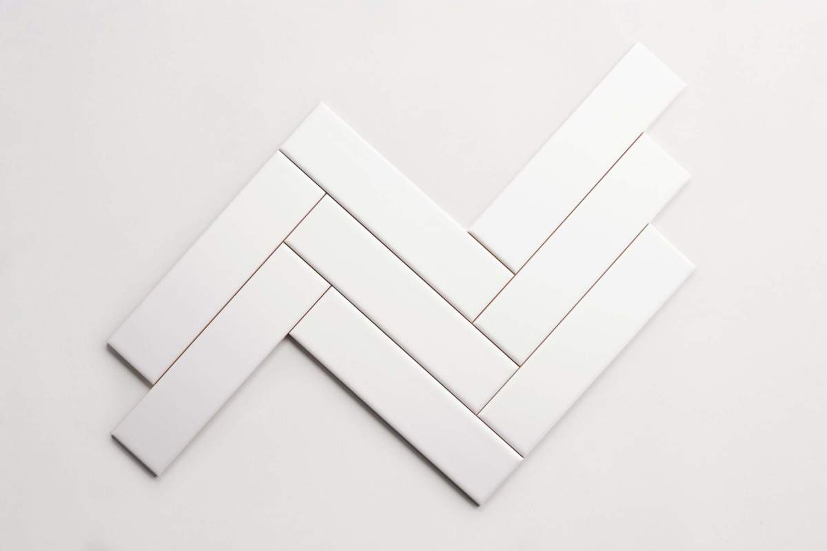 Tile ceramic white 2"x8" subway matte.