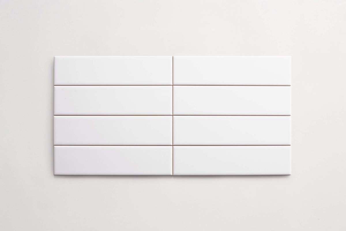 Tile ceramic white 2"x8" subway matte.