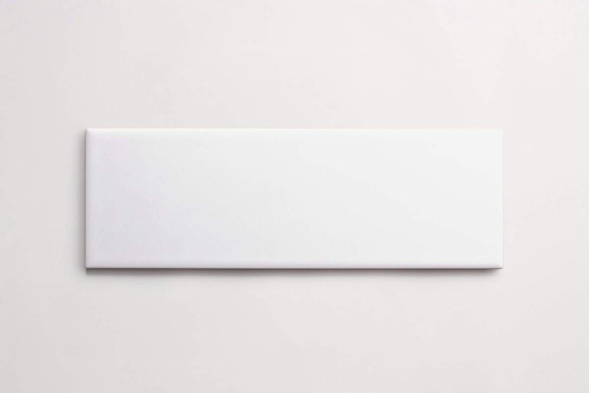 Tile ceramic white 4"x12" subway matte.