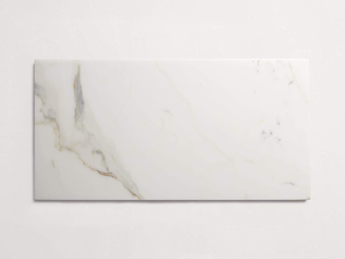 Premier Stone Tile honed white gold marble 24 x 12.