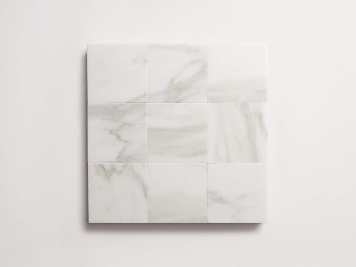 Premier Stone Tile honed white gold marble 4 x 4.