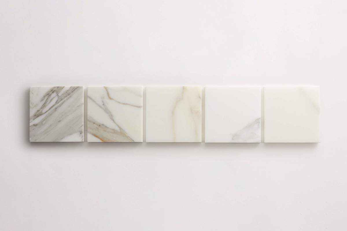 Premier Stone Tile honed white gold marble 4 x 4.