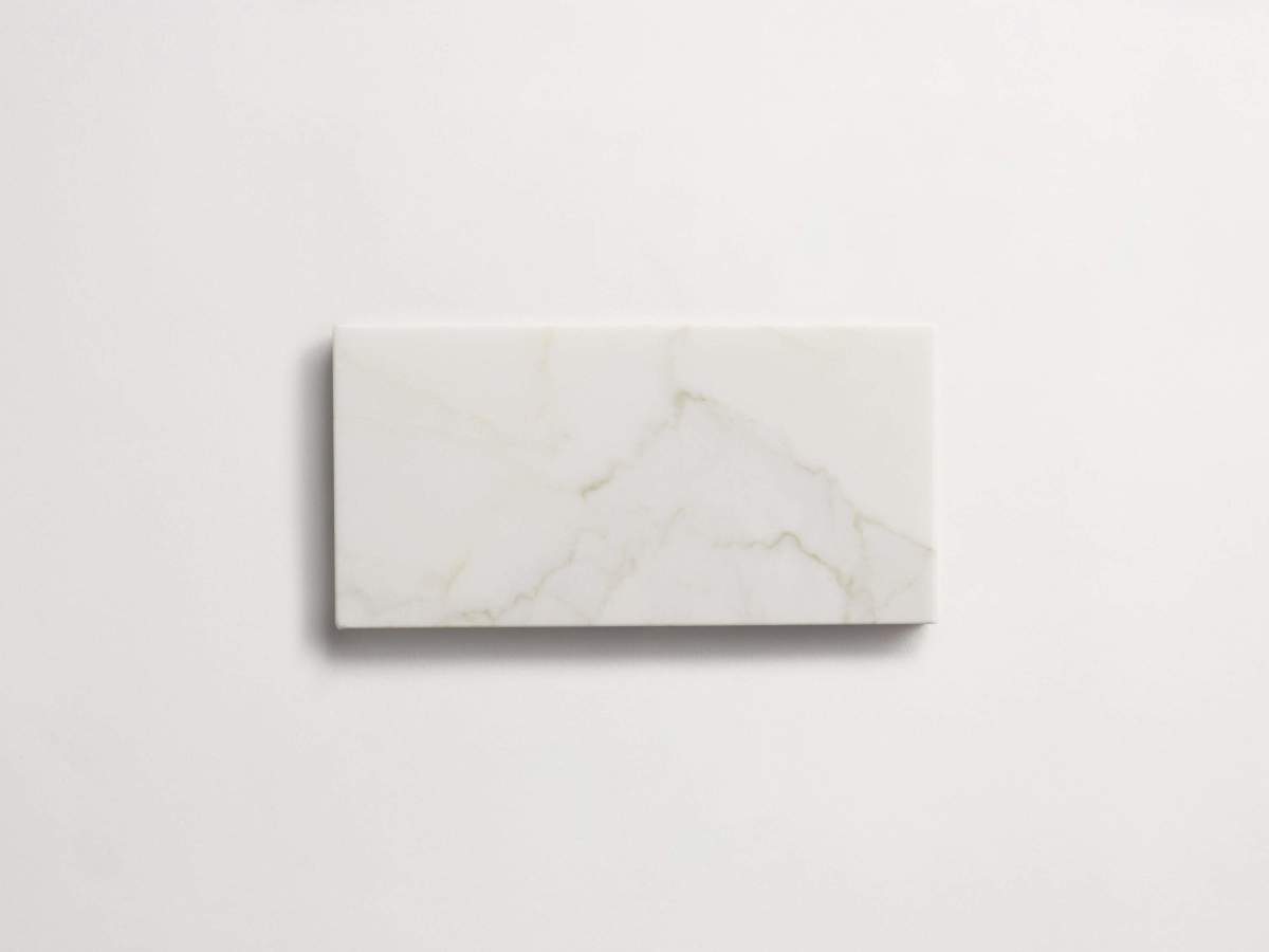 Premier Stone Tile honed white gold marble 6 x 3.