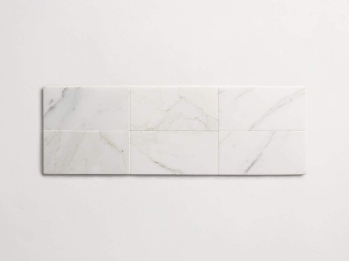 Premier Stone Tile honed white gold marble 6 x 3.