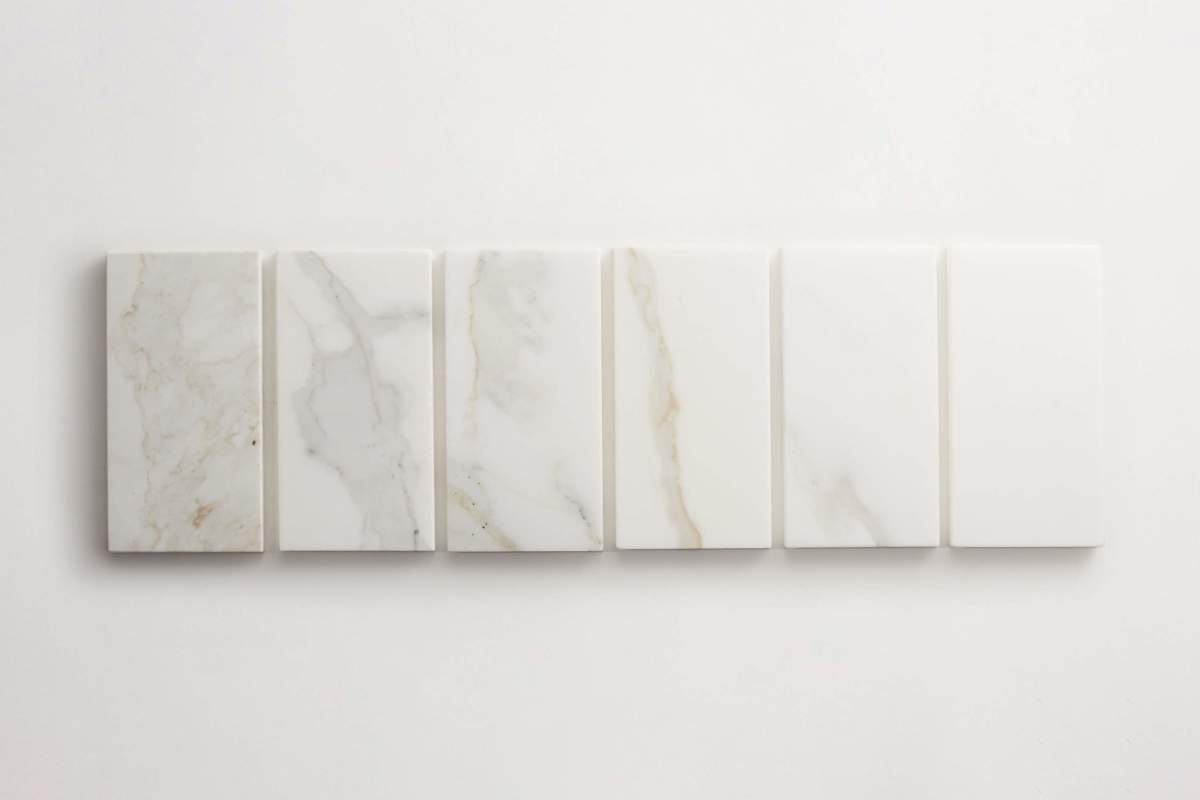 Premier Stone Tile honed white gold marble 6 x 3.