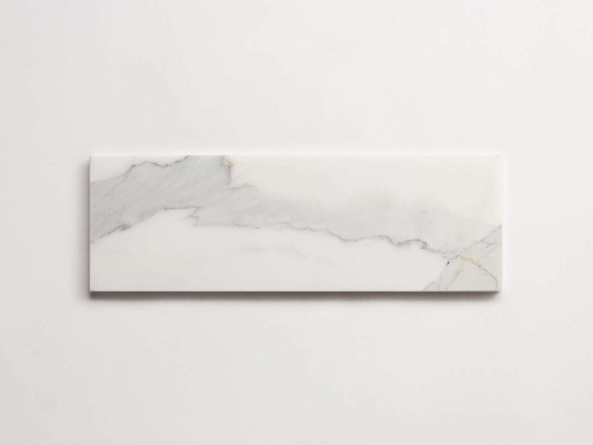Premier Stone Tile honed white gold marble 12 x 4.