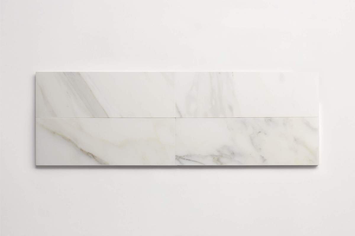 Premier Stone Tile honed white gold marble 12 x 4.