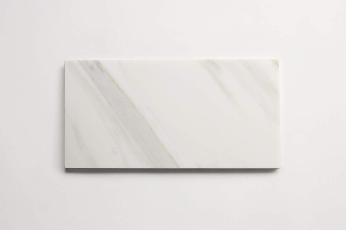 Premier Stone Tile honed white gold marble 12 x 6.