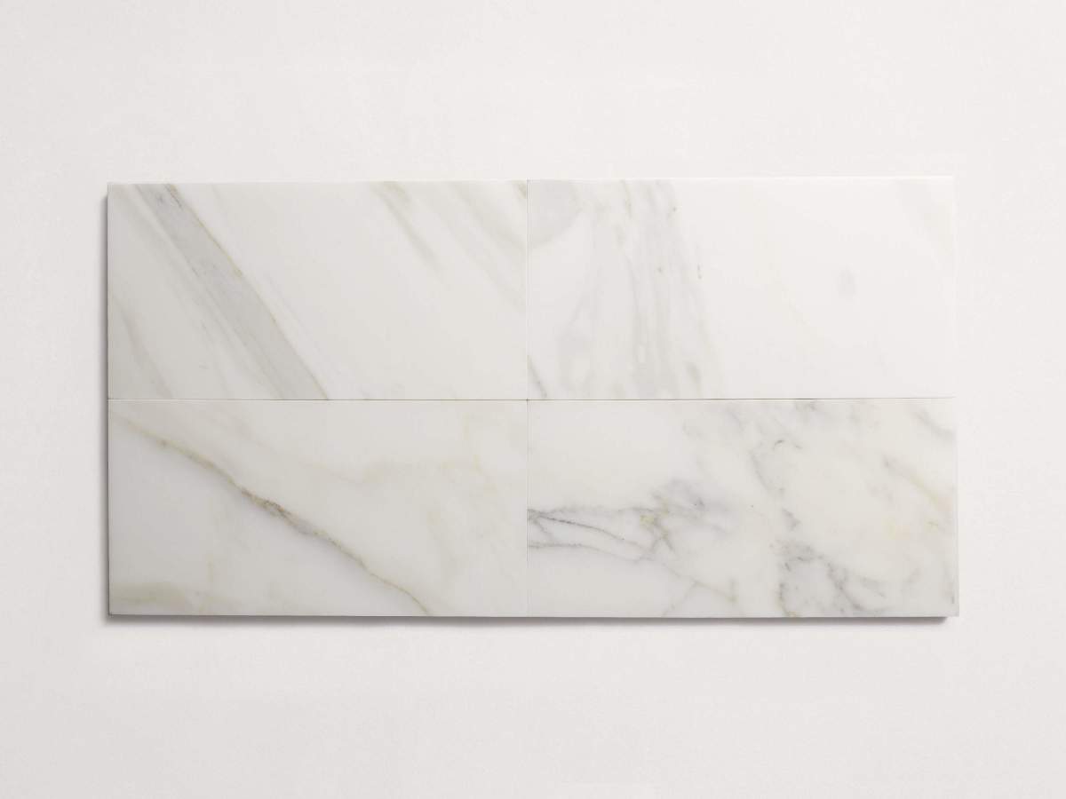 Premier Stone Tile honed white gold marble 12 x 6.