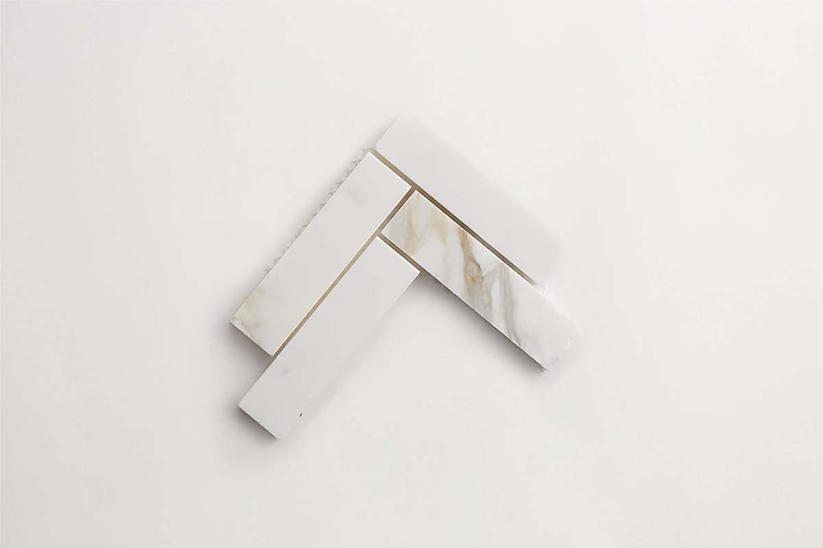 Premier Stone Tile honed white gold marble 3¾ x 1.