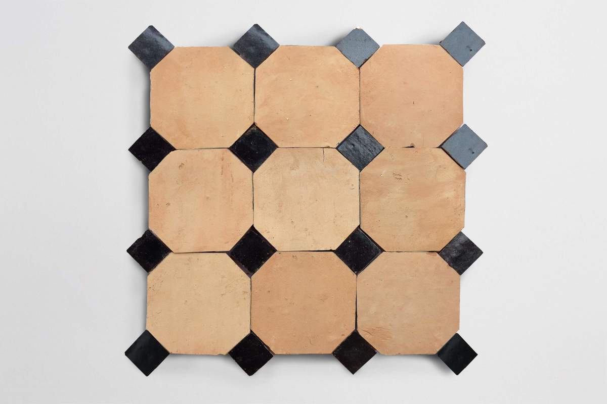 Natural octagon & charred cedar bouchon zio & sons tile.