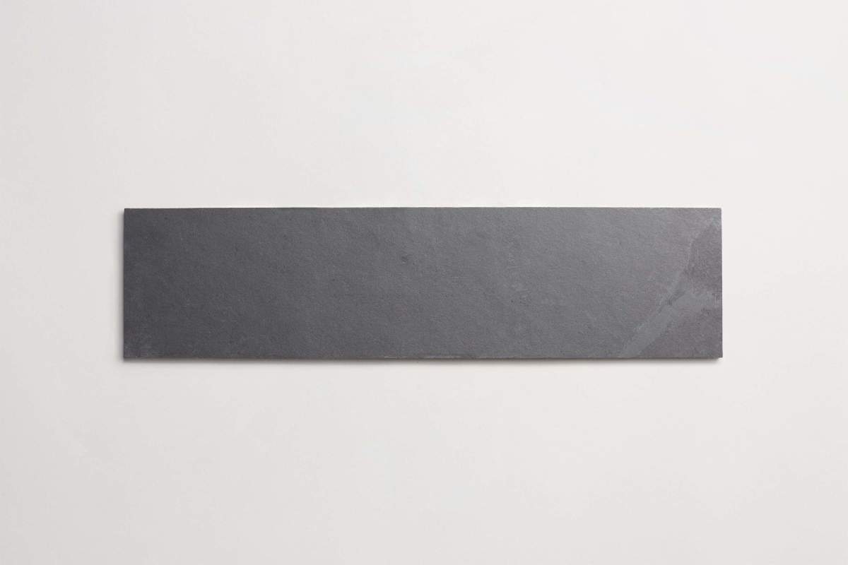 Tile natural stone slate large plank 6x24 grey.