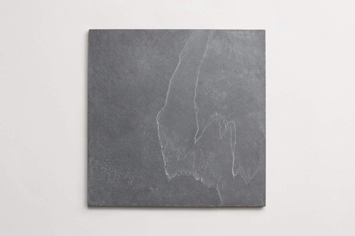 Tile natural stone slate square 12x12 grey.