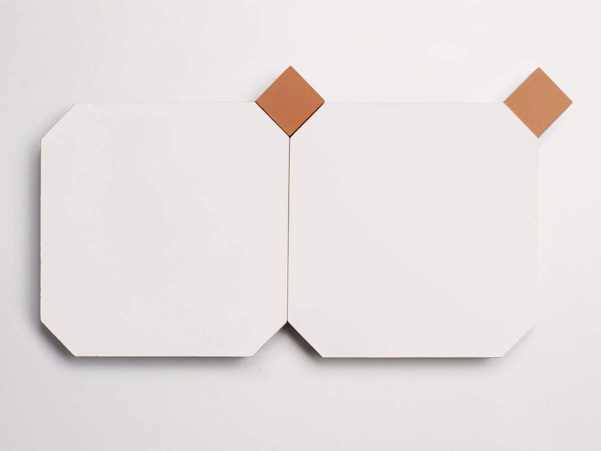 Cement pavimenti white octagon + flowerpot bouchon.