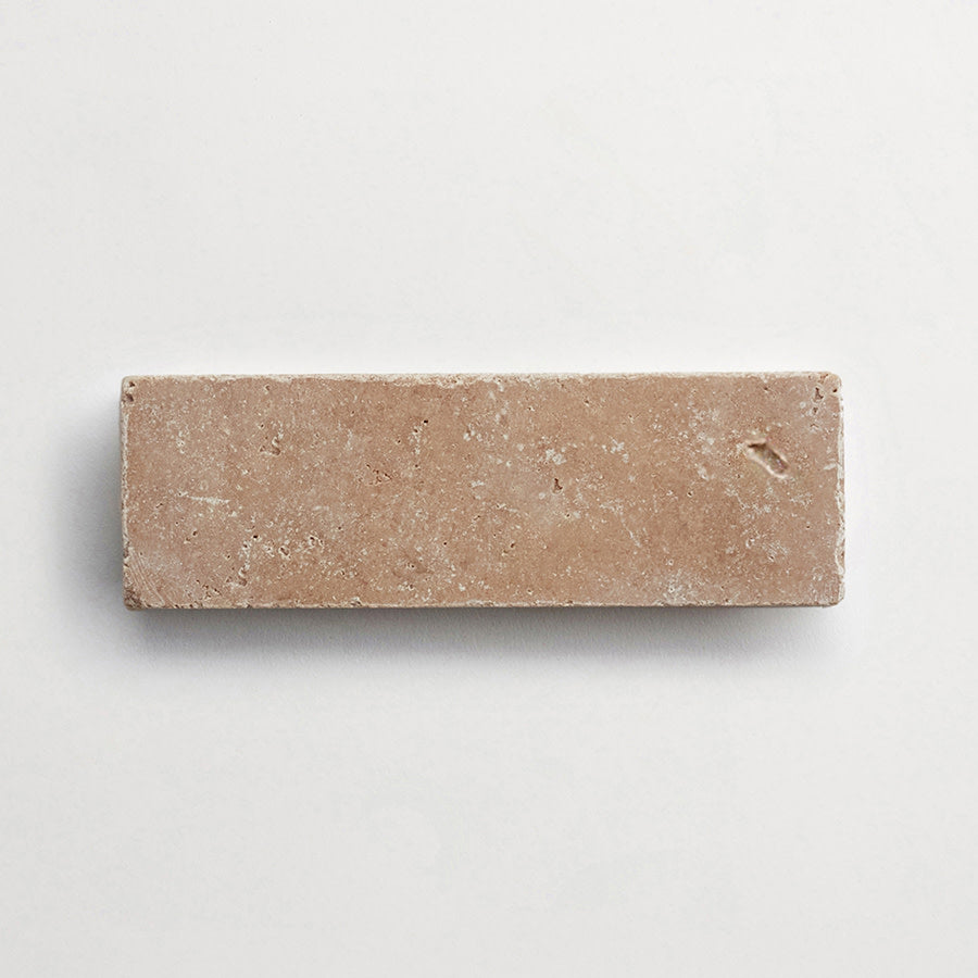 Pavers 2x6 rectangle tumbled travertine natural sand