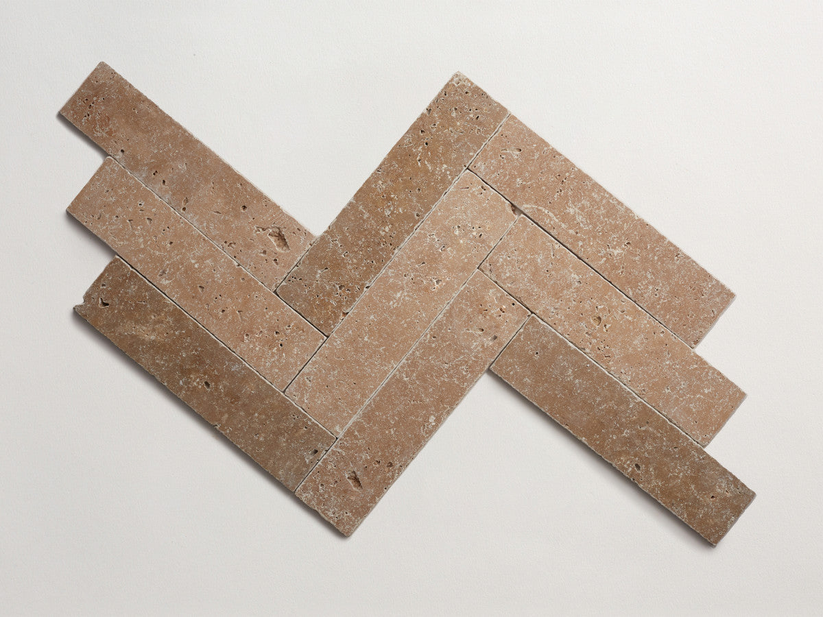 Pantry pavers tumbled travertine 3x12 sand tile.