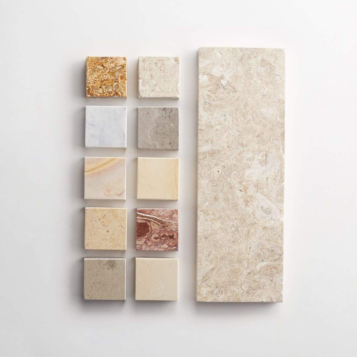 clé lapidary: strata linea | stone plank | four inch sample ~ ¾"