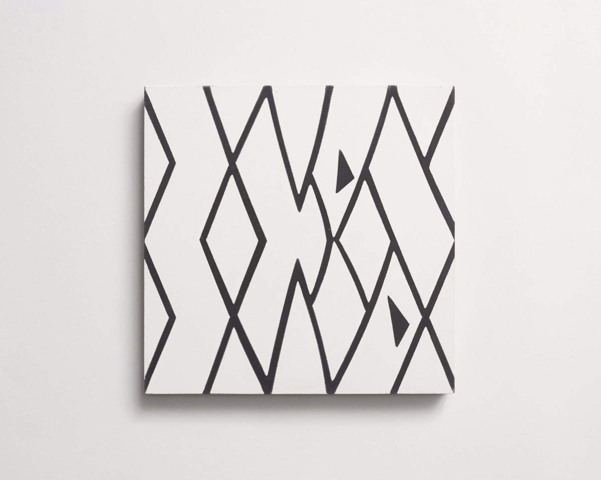 Tile concrete cement eskayel peaks black white.