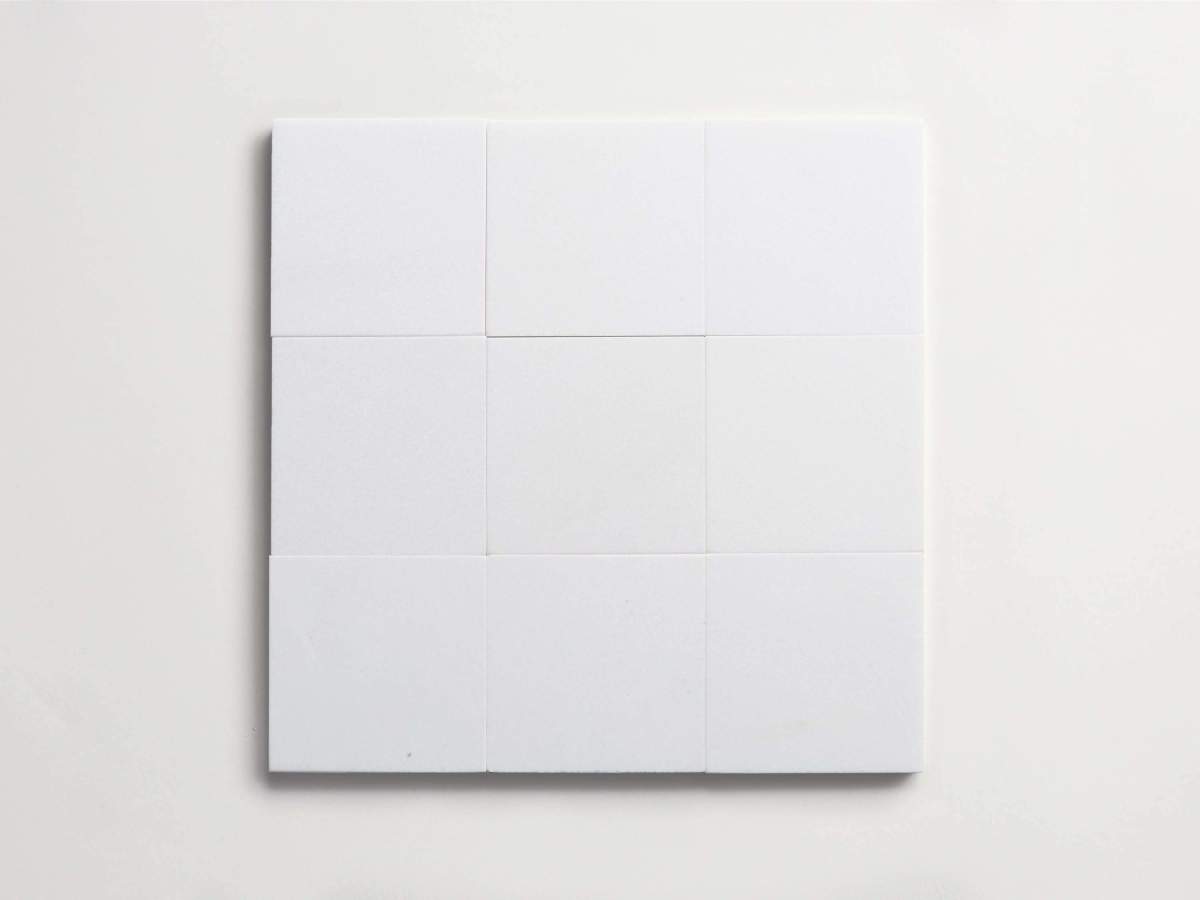 Tile thassos white stone square.