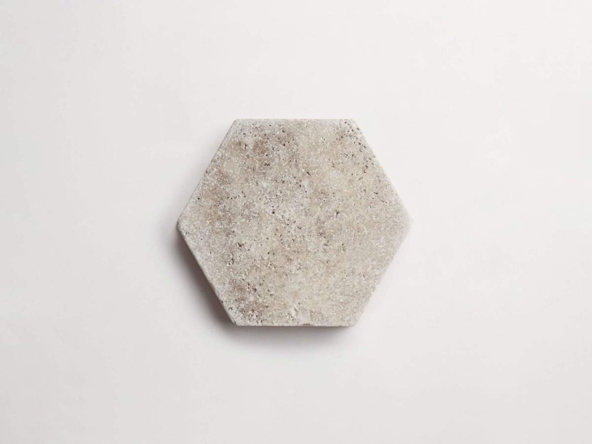 Pantry pavers shale hex.