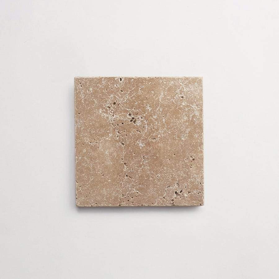 clé lapidary: pantry pavers | stout | tumbled | sand | sample ~ 6"x6"x⅜"